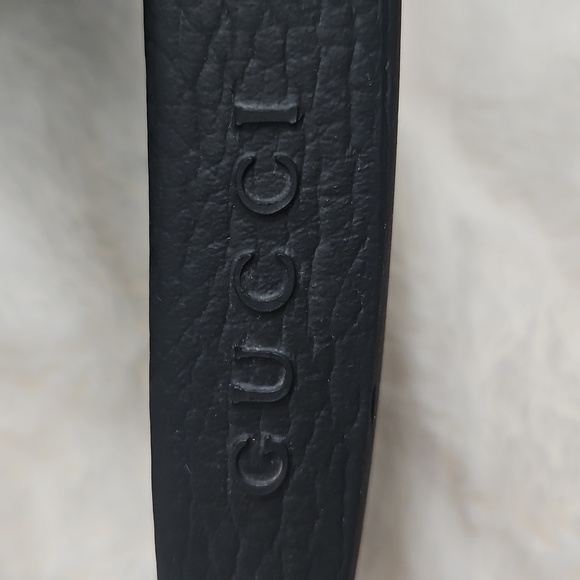 Gucci GG Perforated Rubber Slides Black Size 13 Authenticated - Picture 4 of 16